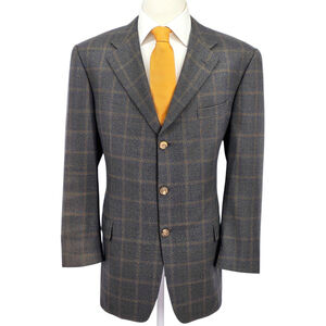 Quiet Luxury Hickey-Freeman Wool Blazer Men’s 42R Windowpane Nordstrom